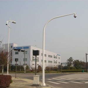 Monitor System Polygonal CCTV Camera Pole 2m - 30mm Thickness