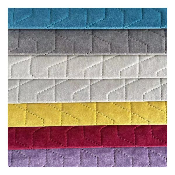 Quality 100% Polyester Luxury Sofa Fabric Knitted Waterproof With Embroidered Pattern wholesale