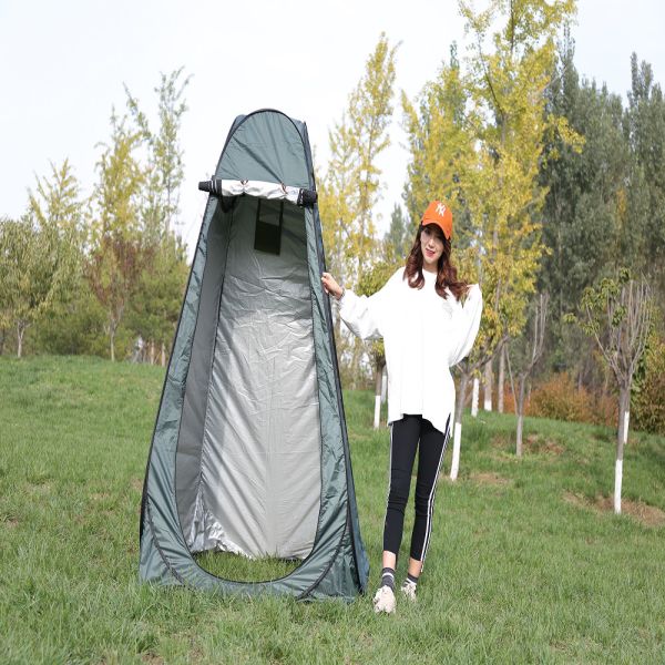Quality Straight Bracing Type Pop Up Shower Tent Folding Thick Silver Coated wholesale