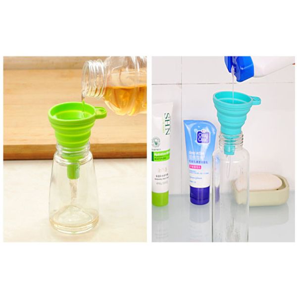Soft Silicone Kitchen Gadgets BPA Free Mini Silicone Funnel For Water Bottle