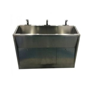 China White/Grey Infrared Induction Hands Free Clean Room Wash Sink Equipments on sale