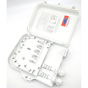 China 8 Ports FTTH Terminal Box White Outdoor Corridor PC 8 Core Optic Fiber Distribution Box on sale