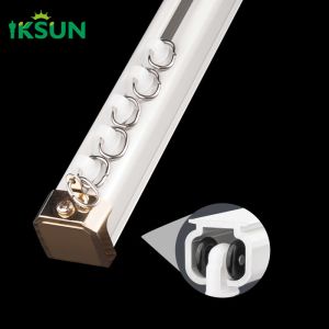 China T5 Temper Square Curtain Rod Railing With Aluminum Alloy Bracket on sale