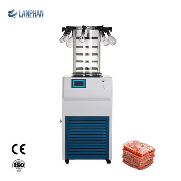 Laboratory Freeze Drying Machine Vials Eggplant Flask Freeze Dryer For