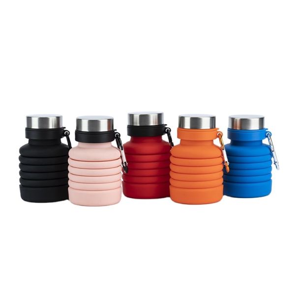 Quality 50-500ML Travel Silicone Drinking Glass Folding Cup Shatter Resistant wholesale