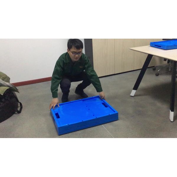 Cheap foldable and collapsible plastic food grade storage box container fruit