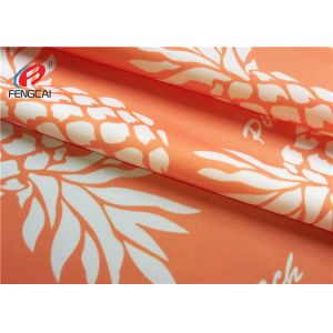 Pineapple Printed 95% Polyester 5% Spandex Fabric , Swimwear Lycra Knitted