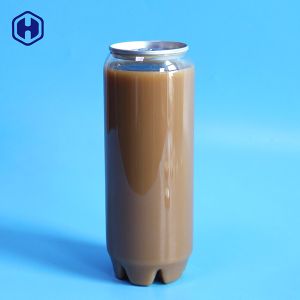 Cold Coffee Fill 16 OZ Plastic Soda Cans With Screen Printing