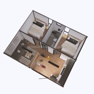 Customizable Detachable Mobile House EU Two Bedrooms Two 20ft Prefabricated