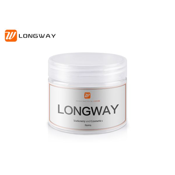 Clear pet plastic jar container with smooth screw on lid for cream cosmetic plastic bottle
