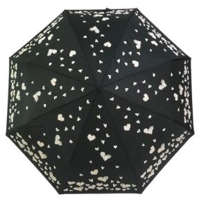 BSCI 190T Polyester Fabric Magic Printing Three Folding Umbrella