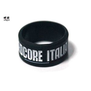 Cheap Soft Thick Rubber Bracelets With Messages , Waterproof Custom Stretch Bracelets for sale