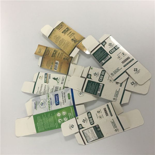 Quality Custom Printed Small Box 10ml 30ml essential oil bottle CBD oil dropper bottle packaging paper box wholesale