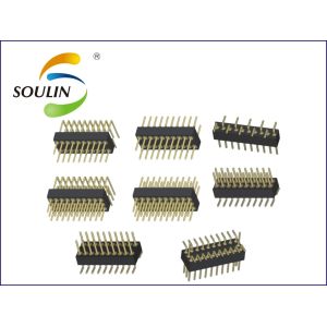 Right Angle Round 1.27 Mm Male Header Plastic Waterproof Gold Plated