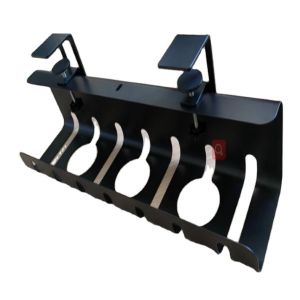 China Flexible No Drill Under Desk C Clamp Mount Cable Management Tray Organize Your Cables on sale