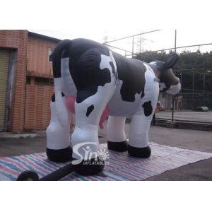 Huge Inflatable Milk Cow Model PVC Coated Nylon Durable For Advertising