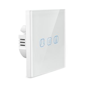 Tempered Glass Panel 10A 2.4GHz WiFi Smart Curtain Switch