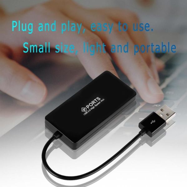 Multi Splitter Expansion Ultra Thin 4 Ports USB 2.0 High Speed Hub