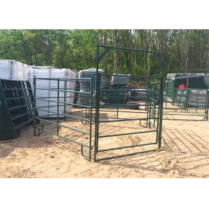 Green Coated Lightweight Horse Corral Panels 5" 3'' Tall By 7" Long Round Pipe
