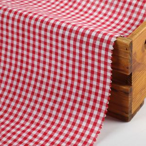 2025 Shaoxing Eco-friendly 100% Cotton Fabric Breathable Checks Pattern Cloth