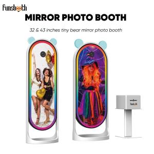 Cheap Portable Digital Selfie Mirror Photo Booth Interactive Touch Screen With Camera And Printer for sale