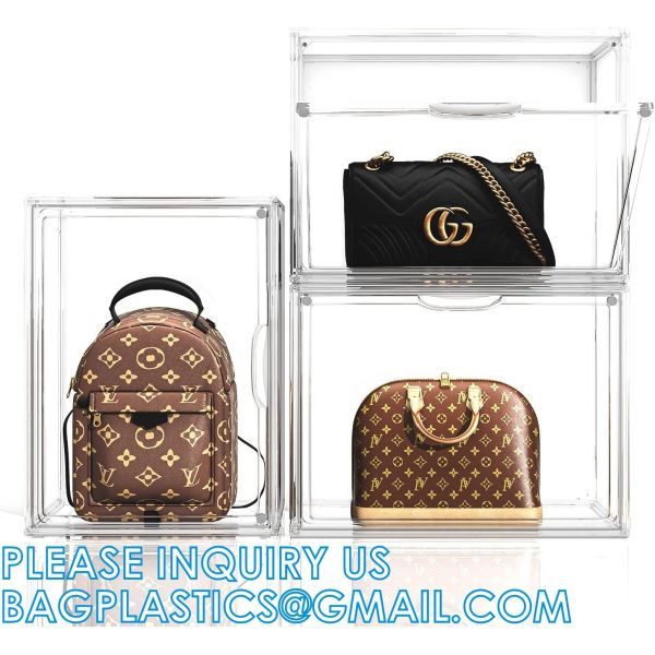 Clear Handbag Storage Organizer, Acrylic Display Case For Purse And Handbag