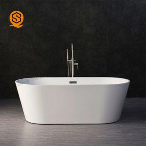 Fireproof Artificial Stone Bathtub Modern Freestanding Bath