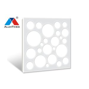 Decorative Suspended Aluminium Perforated Ceiling Square Shape With LED Light