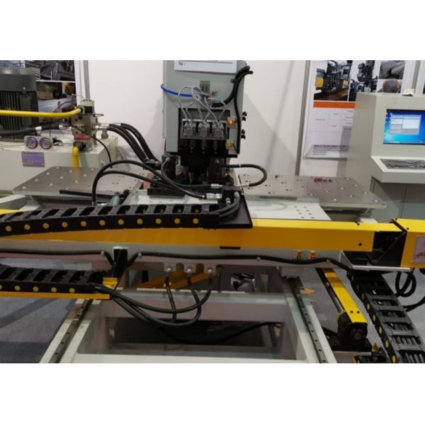 800/1000KN Marking Force Cnc Hole Plate Tube Punching Machine 12 Characters