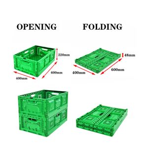 Foldable Plastic Crates for Fruits and Vegetables Storage 40L PP Plastic Any