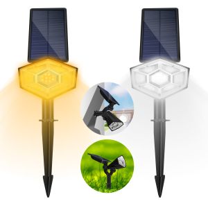 Adjustable IP65 Waterproof SMD3838 LED Outdoor Solar Spot Lights