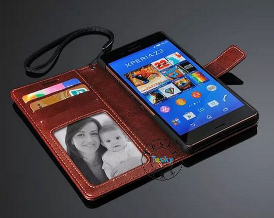 Sony Xperia Z3 case,Leather case for Sony Xperia Z3 with magnetic closure and