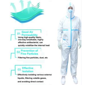 Non Woven Disposable Isolation Gown Medical Protective Coverall Suit