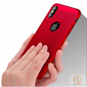 China Heat dissipation Mesh Rubberized Hard PC phone back cover for iphone X case on sale