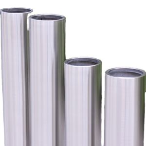 High barrel stainless steel artificial flower pot metal planter