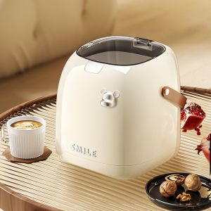 Newly Designed Desktop Cute Snack Container Plastic Trash Can Waste Bin with Lid