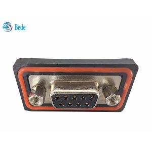 PA66 Silicone D Sub9 Female Connector High Current Voltage 500V Mounting Type