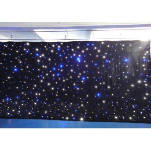 Cheap White and Blue LED Stage Backdrop 2x3m / Customized DMX Flexible LED Curtain Stage Backdrops for sale