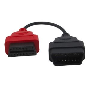 OBD2 OBDII 16 Pin J1962 Red Male to Female Extension Round Cable