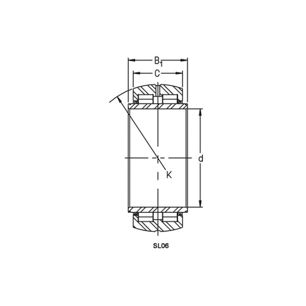 SL06 016E Mining Double Cylindrical Roller Bearing Non Locating Spherical Roller Bearing