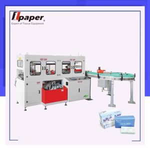 Recycling Tissue Roll Cutter with Pneumatic Drive and 120 boxes/minute Packing