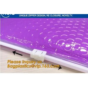 Holographic Factory Shiny gold Cosmetic bag Zipper Bubble Bag zip-lock Slider