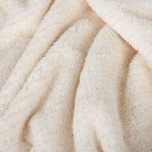 Weft Knitted 100% Polyester Sherpa Fleece Fabric For Blanket with Two Side Micro