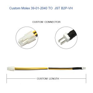 Molex 39-01-2040 Receptacle Housing Custom Wire Harness For Power Supply