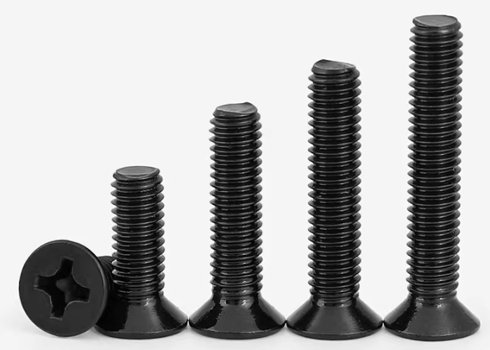 Black M16 M20 Carbon steel Flat & CSK Head Machine Metal Screw with nuts Class8. 8 CSK screws