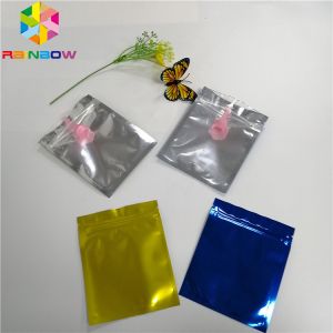 Mylar Bag Stand Up Spout Pouch Transparent Front Foil Three Sides Heat Seal