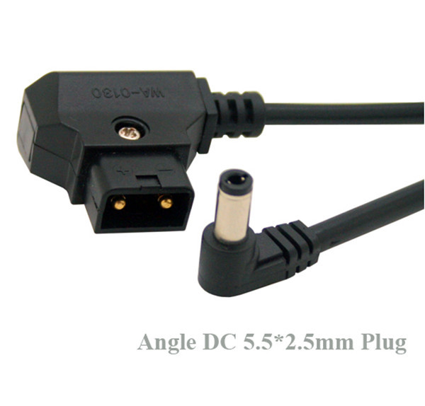Quality 1.5M D-Tap Male to Right Angle DC 5.5x2.5mm Cable for DSLR Rig Power V-Mount Anton Battery wholesale
