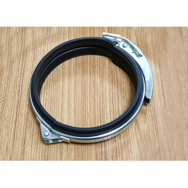 Quality Quick Release Rapid Lock Duct Ring Round Duct Pipe Clamp With Black Rubber wholesale