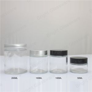 China Factory price 1oz 2oz 4oz 6oz 8oz glass jar with plastic cap on sale