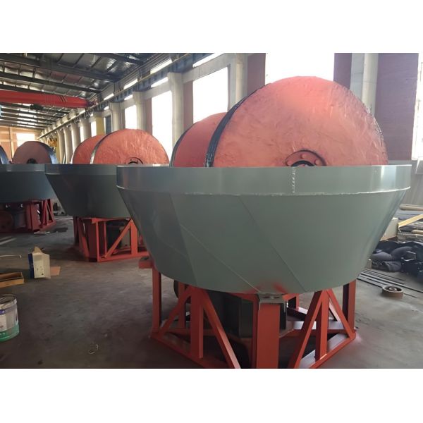 Gold Grinding Machine Model 1200B Gold Mine Wet Pan Mill in Sudan